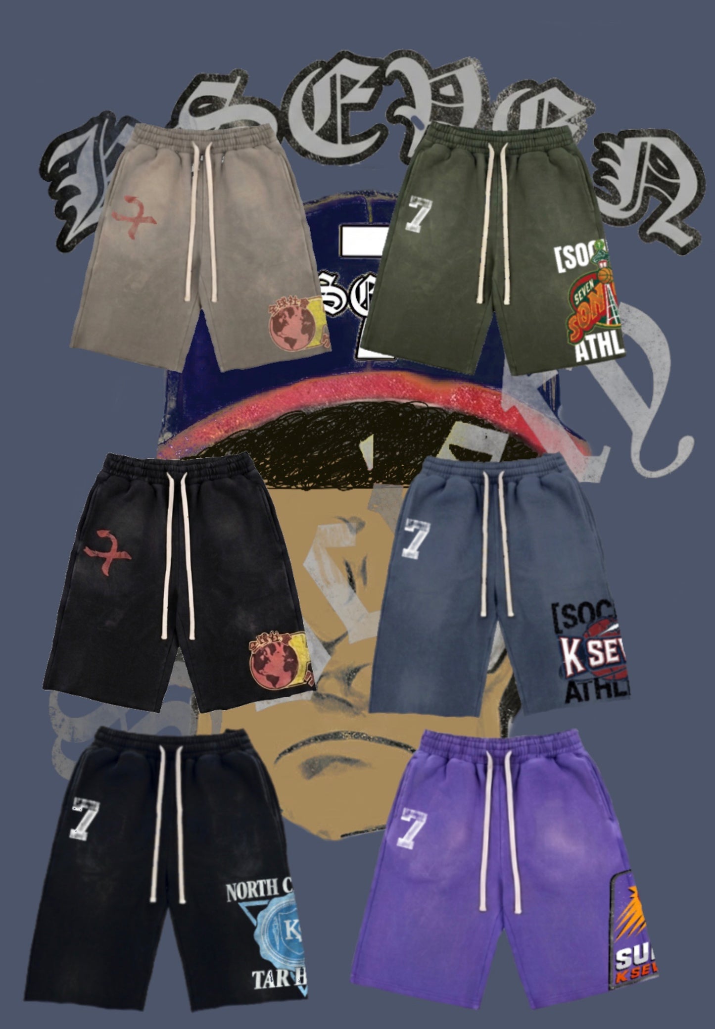 K7 fleece shorts